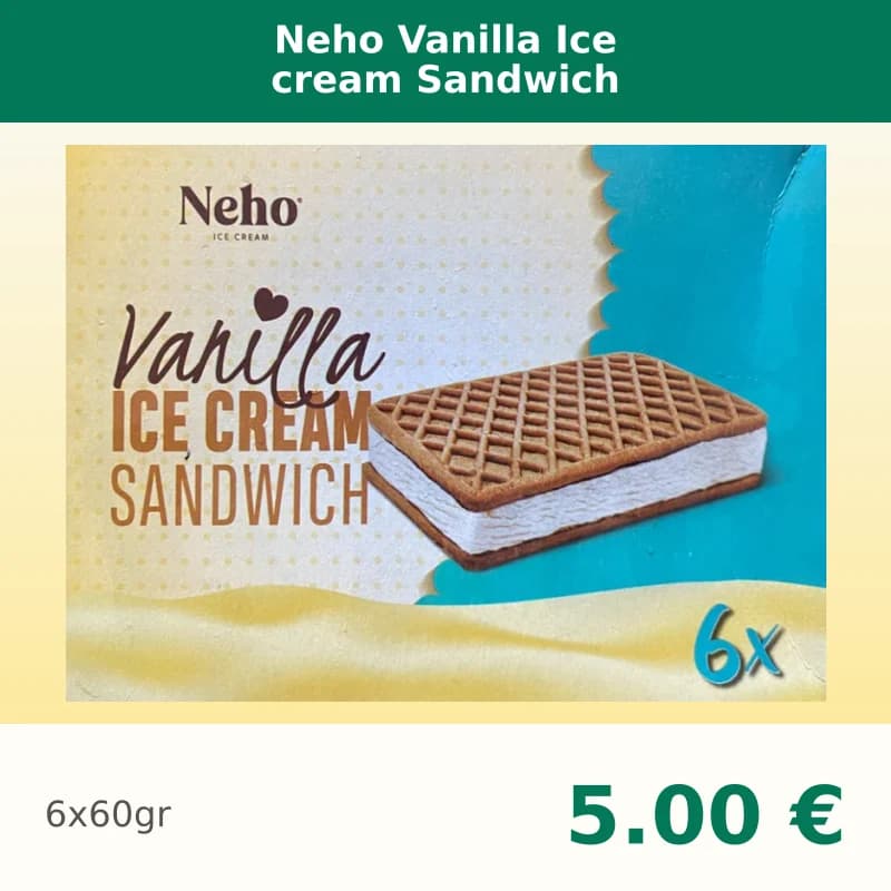 Neho Vanilla Ice cream Sandwich