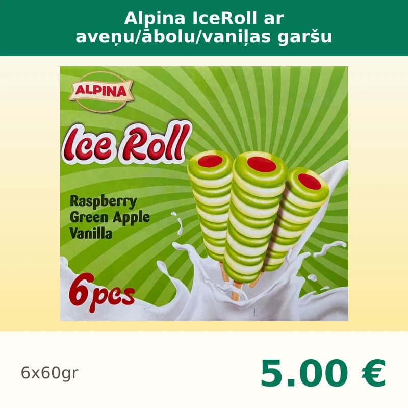 Alpina IceRoll ar aveņu/ābolu/vaniļas garšu