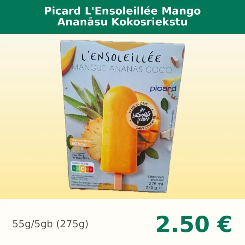 Picard L'Ensoleillée Mango Ananāsu Kokosriekstu