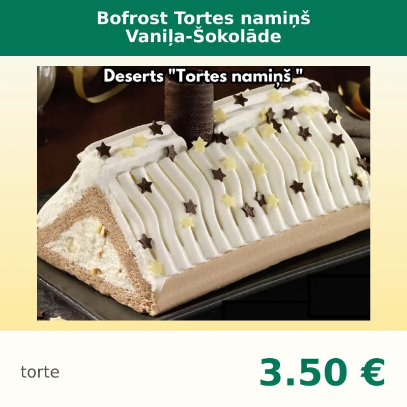 Bofrost Tortes namiņš Vaniļa-Šokolāde
