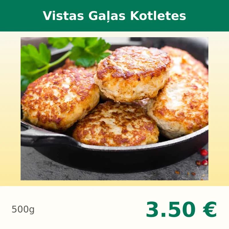 Vistas Gaļas Kotletes