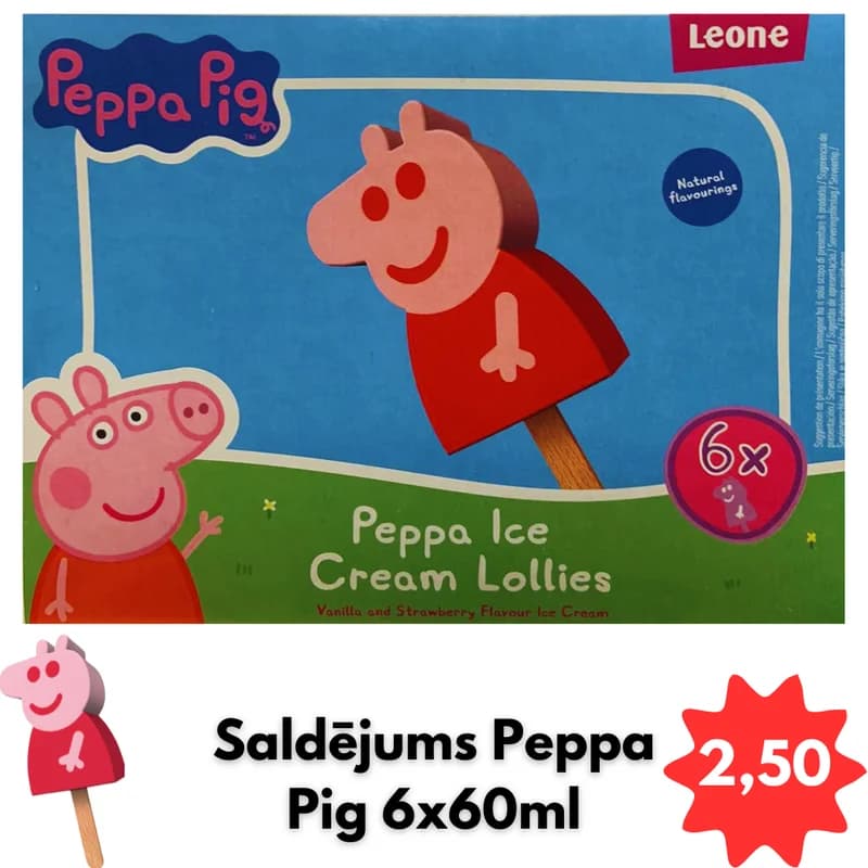 Saldējums Peppa Pig