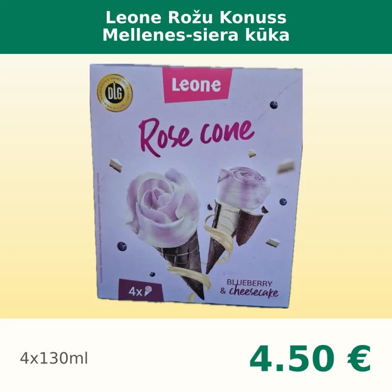Leone Rožu Konuss Mellenes-siera kūka