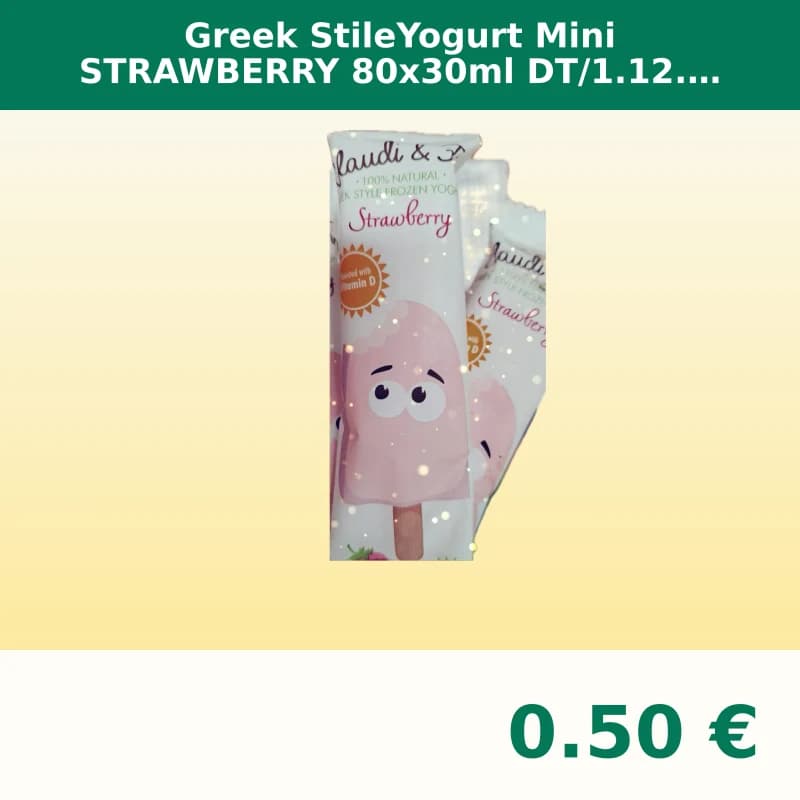 Greek StileYogurt Mini STRAWBERRY 80x30ml DT/1.12.2027
