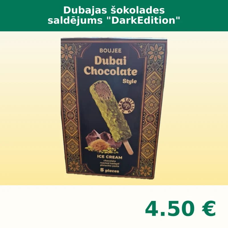 Dubajas šokolades saldējums "DarkEdition"