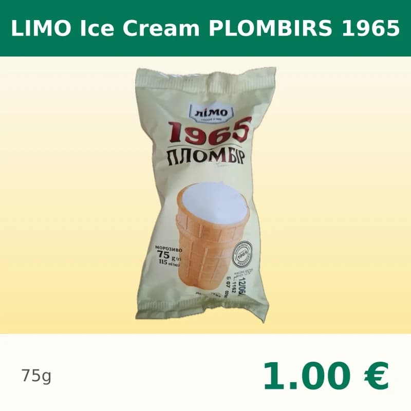 LIMO Ice Cream PLOMBIRS 1965