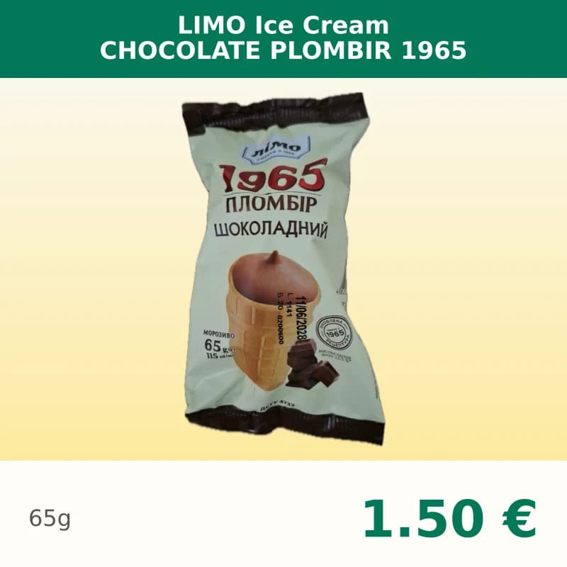 LIMO Ice Cream CHOCOLATE PLOMBIR 1965