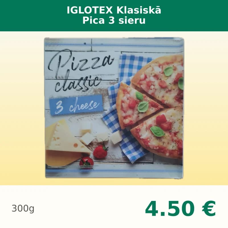 IGLOTEX Klasiskā Pica 3 sieru