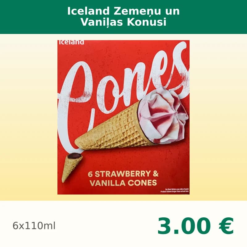 Iceland Zemeņu un Vaniļas Konusi